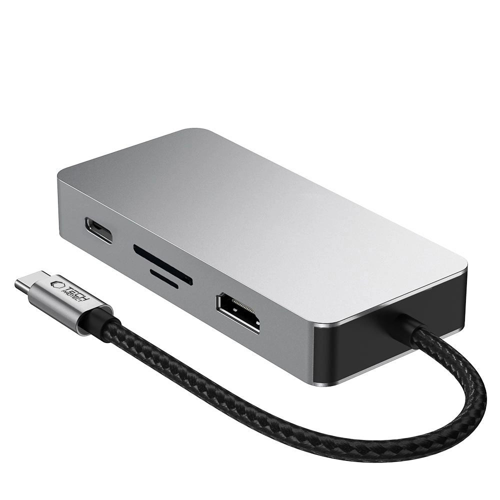 Adapter Tech-Protect HB05 HUB 9w1 USB-C + USB2.0 + USB3.0 + HDMI - szary