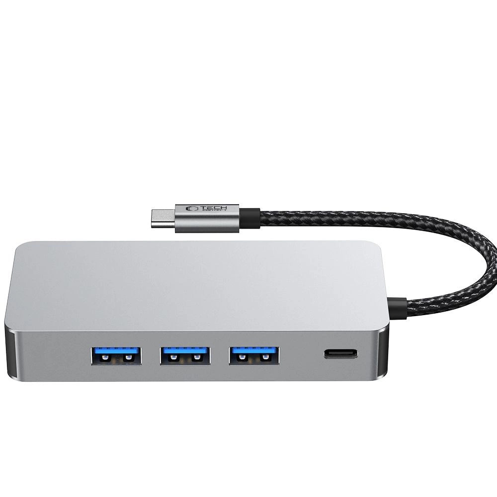 Adapter Tech-Protect HB05 HUB 9w1 USB-C + USB2.0 + USB3.0 + HDMI - szary