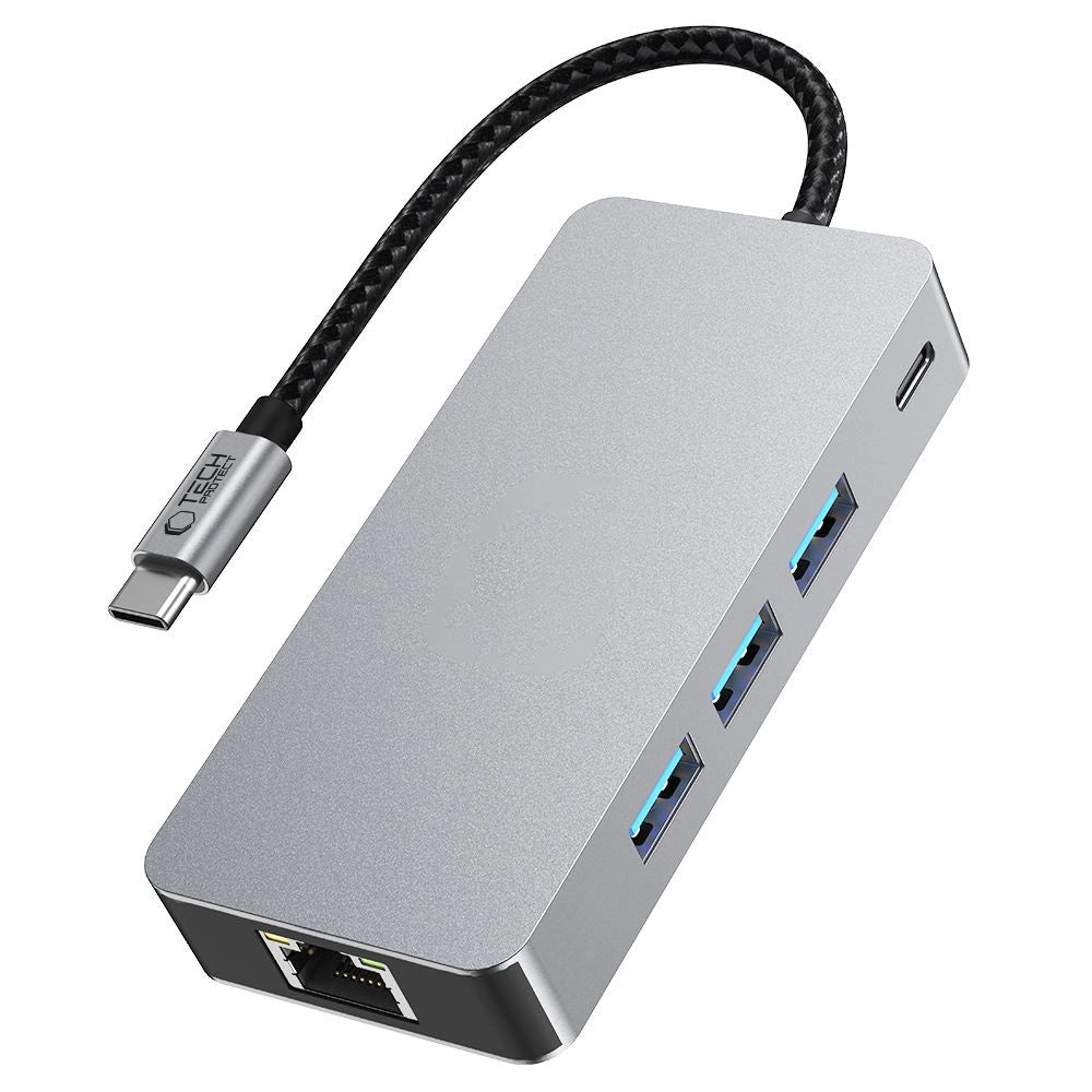 Adapter Tech-Protect HB05 HUB 9w1 USB-C + USB2.0 + USB3.0 + HDMI - szary