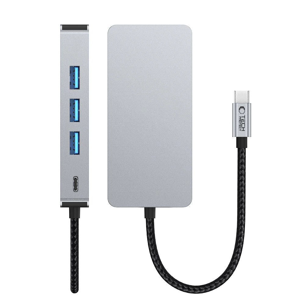 Adapter Tech-Protect HB05 HUB 9w1 USB-C + USB2.0 + USB3.0 + HDMI - szary