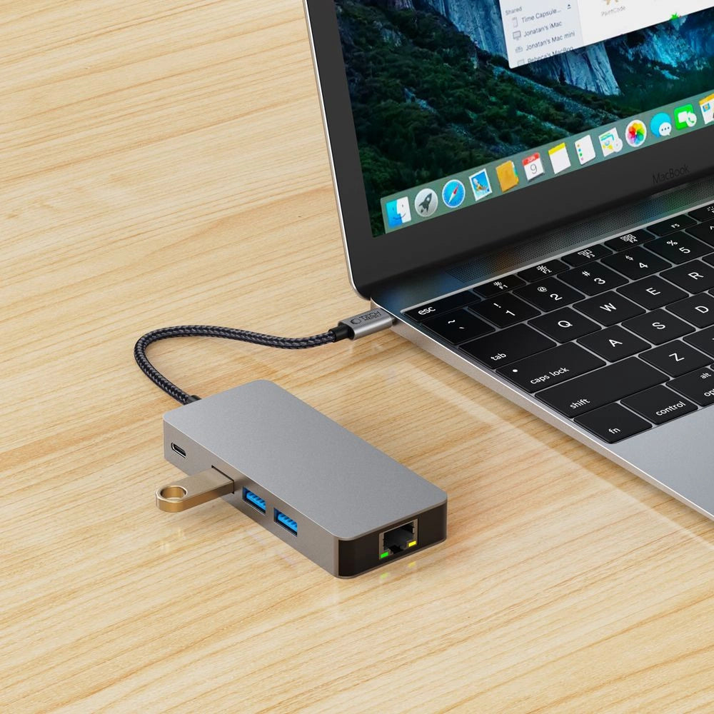 Adapter Tech-Protect HB05 HUB 9w1 USB-C + USB2.0 + USB3.0 + HDMI - szary