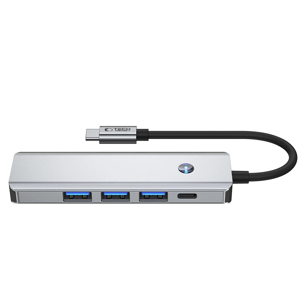 Adapter Tech-Protect HB01 HUB Adapter 5w1 USB-C + USB3.0 + HDMI 4K - szary – zdjęcie 4
