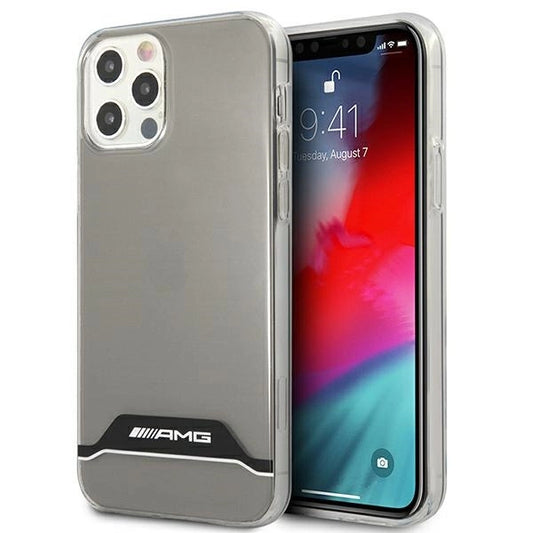 Etui AMG Electroplate Black&White na iPhone 12 / 12 Pro - przezroczyste