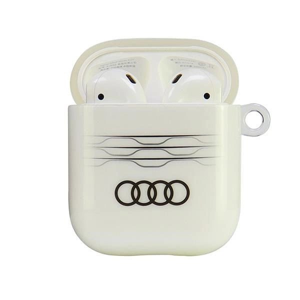 Etui Audi IML Geometric Pattern na AirPods 1 / 2 - białe – zdjęcie 2