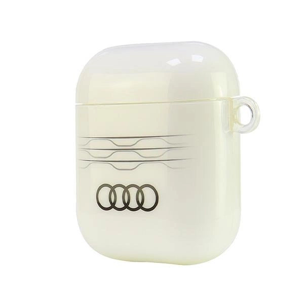 Etui Audi IML Geometric Pattern na AirPods 1 / 2 - białe – zdjęcie 3