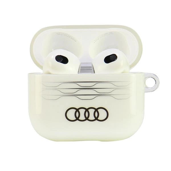 Etui Audi IML Geometric Pattern na AirPods 3 - białe – zdjęcie 2