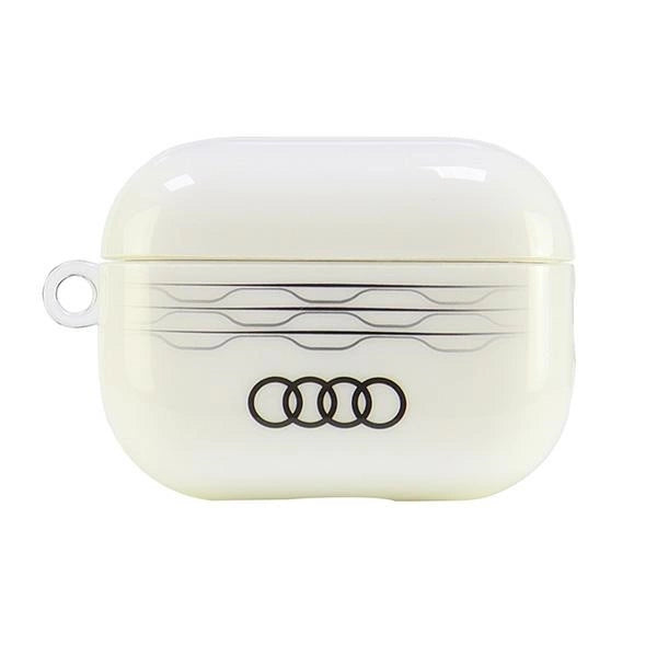 Etui Audi IML Geometric Pattern na AirPods Pro 2 - białe
