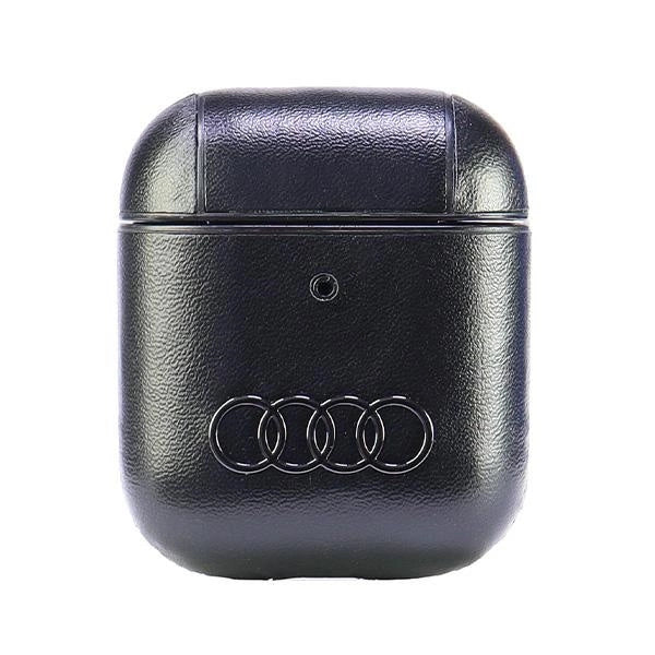 Etui Audi Leather Big Logo na AirPods 1 / 2 - czarne