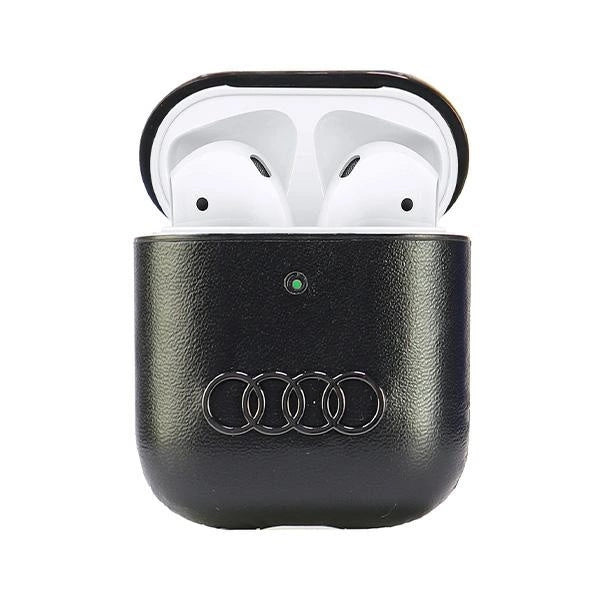 Etui Audi Leather Big Logo na AirPods 1 / 2 - czarne – zdjęcie 2