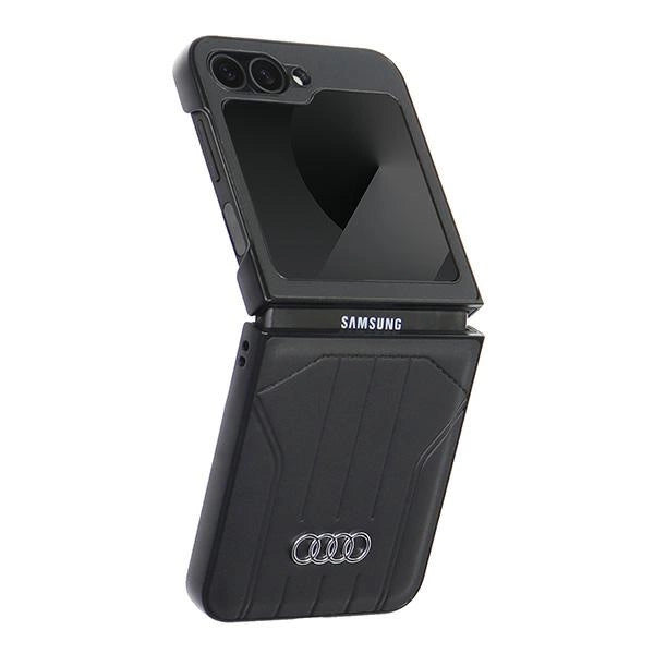 Etui Audi Synthetic Leather MagSafe na Samsung Galaxy Z Flip 6 - czarne – zdjęcie 4