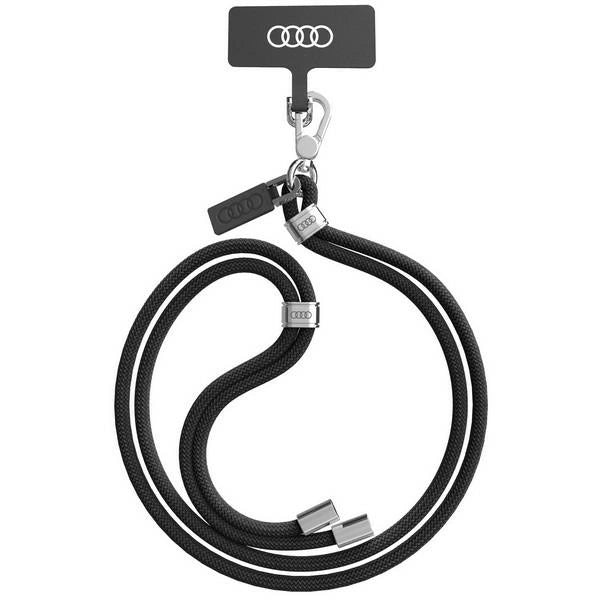 Smycz Audi Crossbody uniwersalna 120cm x 10mm - czarna