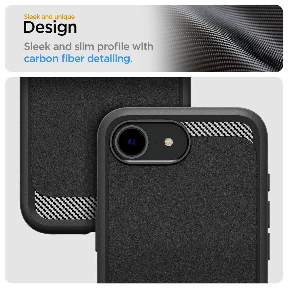 Etui Spigen Rugged Armor MagSafe na iPhone 16e / 17e- czarne – zdjęcie 11