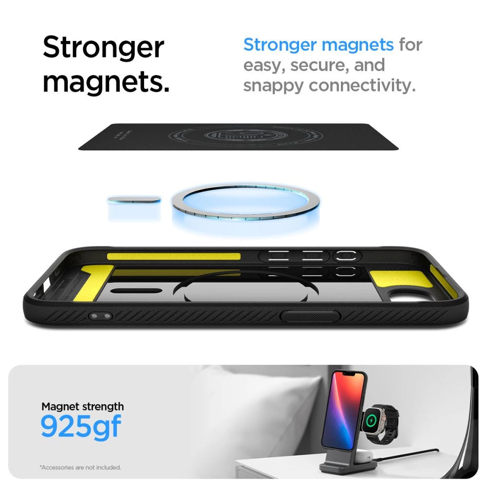 Etui Spigen Rugged Armor MagSafe na iPhone 16e / 17e- czarne – zdjęcie 13
