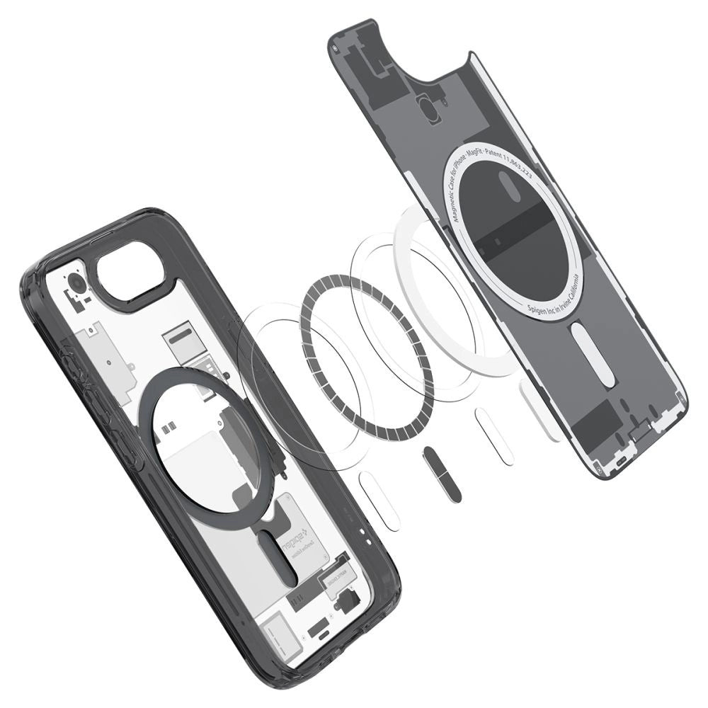 Etui Spigen Ultra Hybrid MagSafe na iPhone 16e / 17e Zero One - czarne – zdjęcie 9