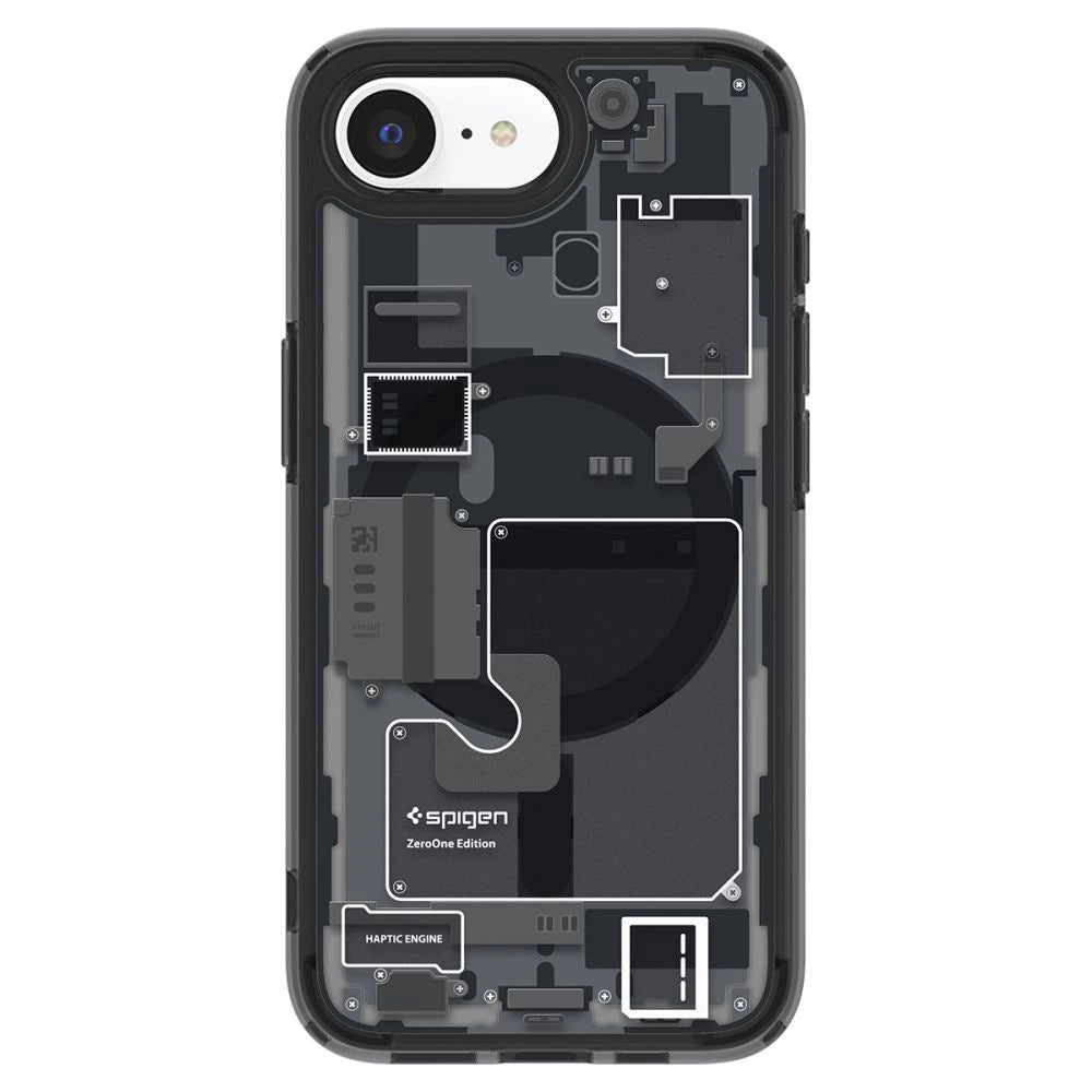 Etui Spigen Ultra Hybrid MagSafe na iPhone 16e / 17e Zero One - czarne – zdjęcie 2