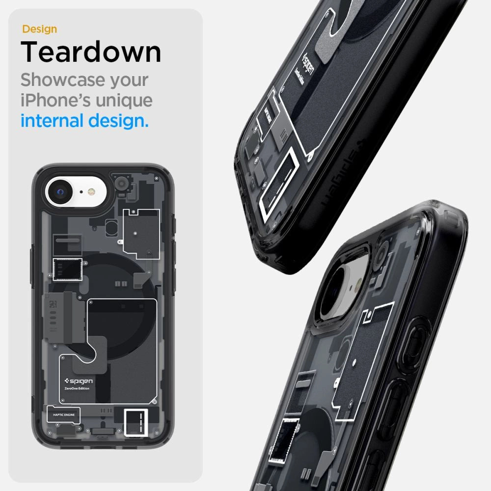 Etui Spigen Ultra Hybrid MagSafe na iPhone 16e / 17e Zero One - czarne – zdjęcie 11
