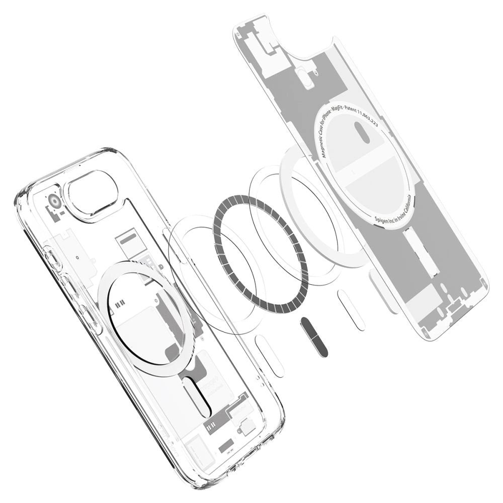 Etui Spigen Ultra Hybrid MagSafe na iPhone 16e / 17e Zero One - białe – zdjęcie 11