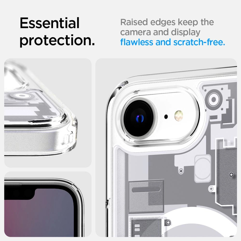 Etui Spigen Ultra Hybrid MagSafe na iPhone 16e / 17e Zero One - białe – zdjęcie 15