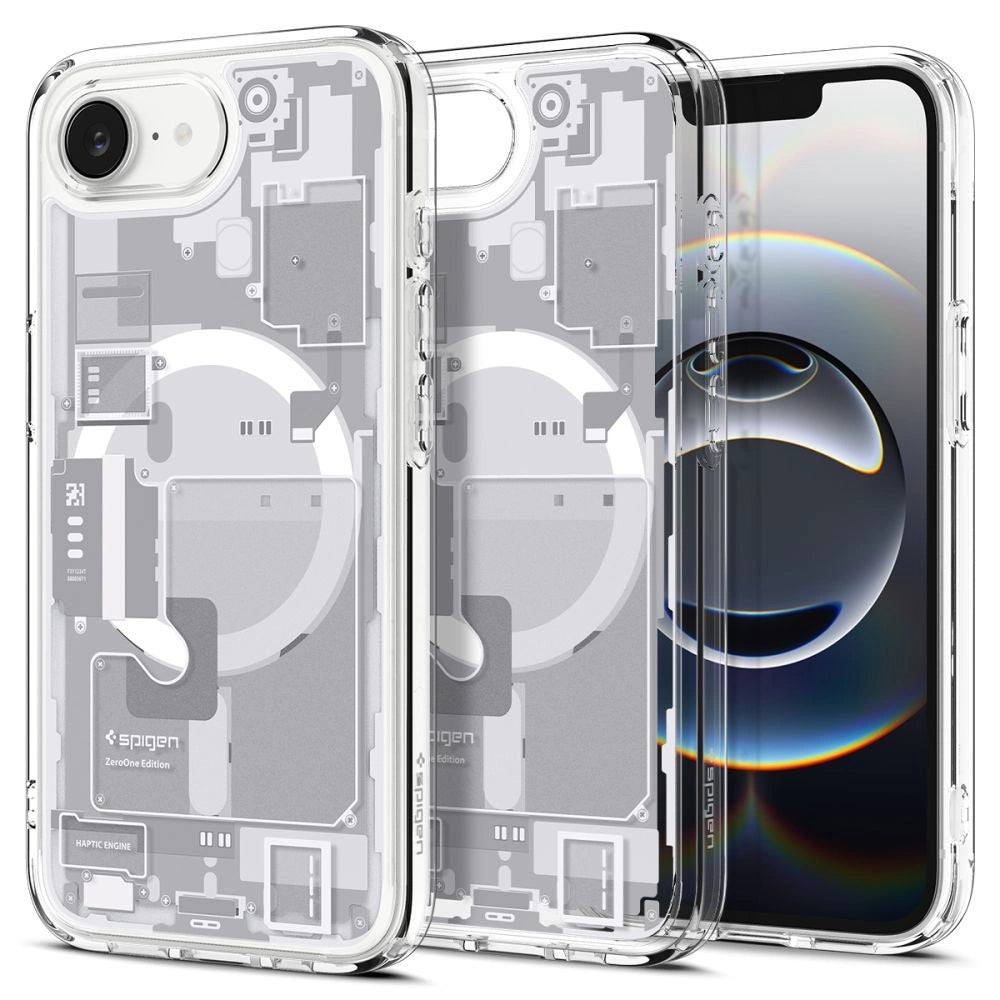 Etui Spigen Ultra Hybrid MagSafe na iPhone 16e / 17e Zero One - białe – zdjęcie 3
