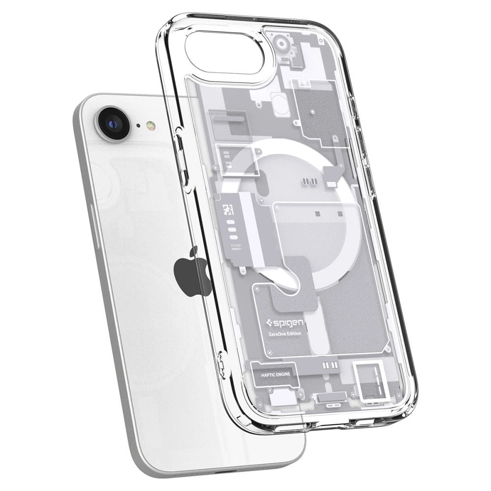 Etui Spigen Ultra Hybrid MagSafe na iPhone 16e / 17e Zero One - białe – zdjęcie 8