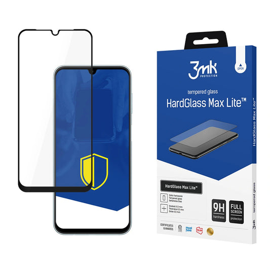 Szkło hartowane 3mk HardGlass Max Lite Black na Samsung Galaxy M16 5G