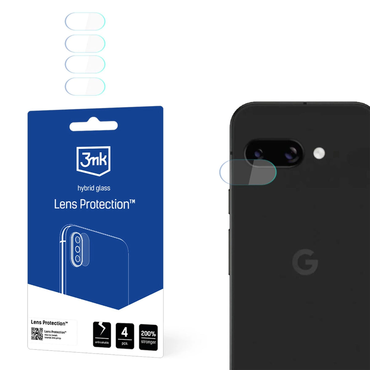 Szkło na obiektyw aparatu 3mk Lens Protection na Google Pixel 9A