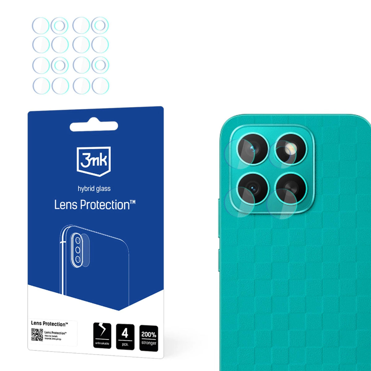 Szkło hybrydowe do obiektywu aparatu 3mk Lens Protection na Honor X8c