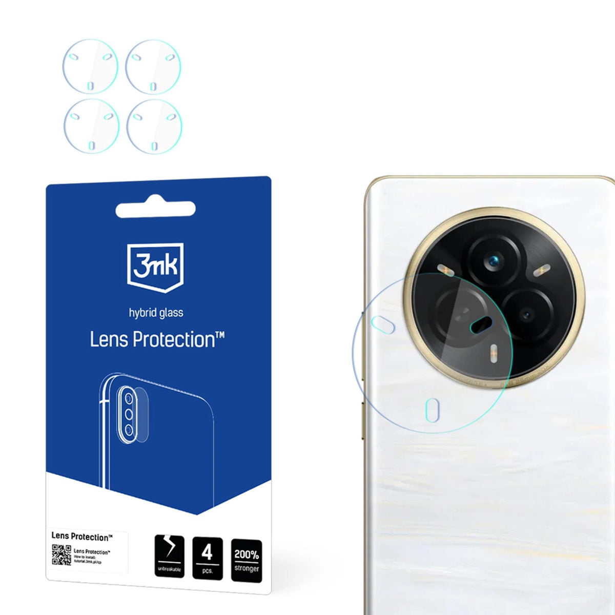 Szkło ochronne na obiektyw aparatu 3mk Lens Protection na Realme 14 Pro+