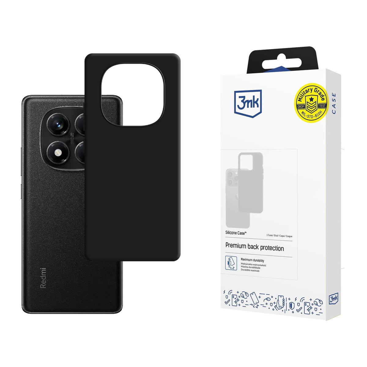 Etui 3mk Silicone Case na Xiaomi Redmi Note 14 Pro 5G - czarne