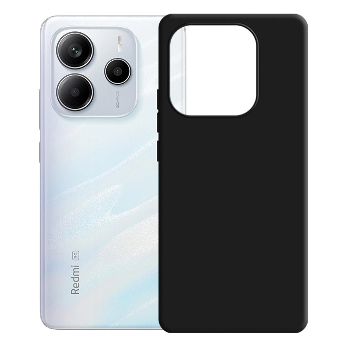 Etui 3mk Silicone Case na Xiaomi Redmi Note 14 5G - czarne – zdjęcie 5