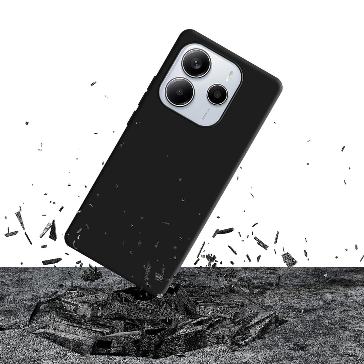 Etui 3mk Silicone Case na Xiaomi Redmi Note 14 5G - czarne – zdjęcie 8