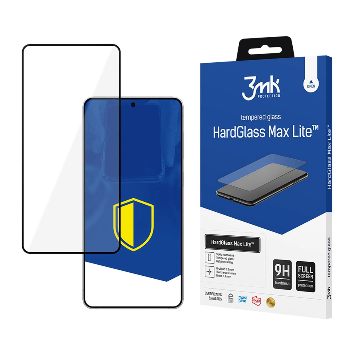 Szkło hartowane 3mk HardGlass Max Lite Black na Samsung Galaxy S25 Edge