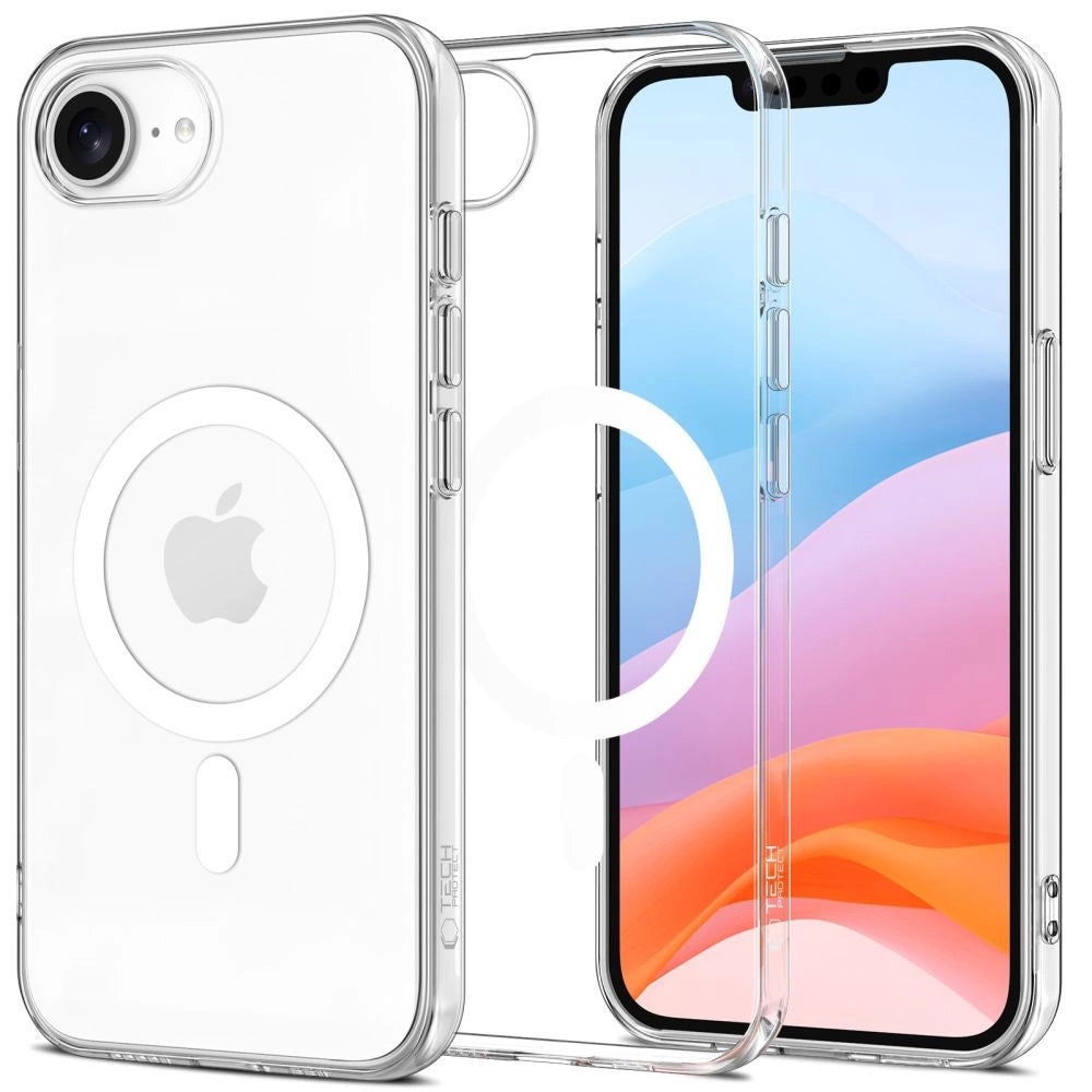 Etui Tech-Protect FlexAir MagSafe na iPhone 16e / 17e - przezroczyste