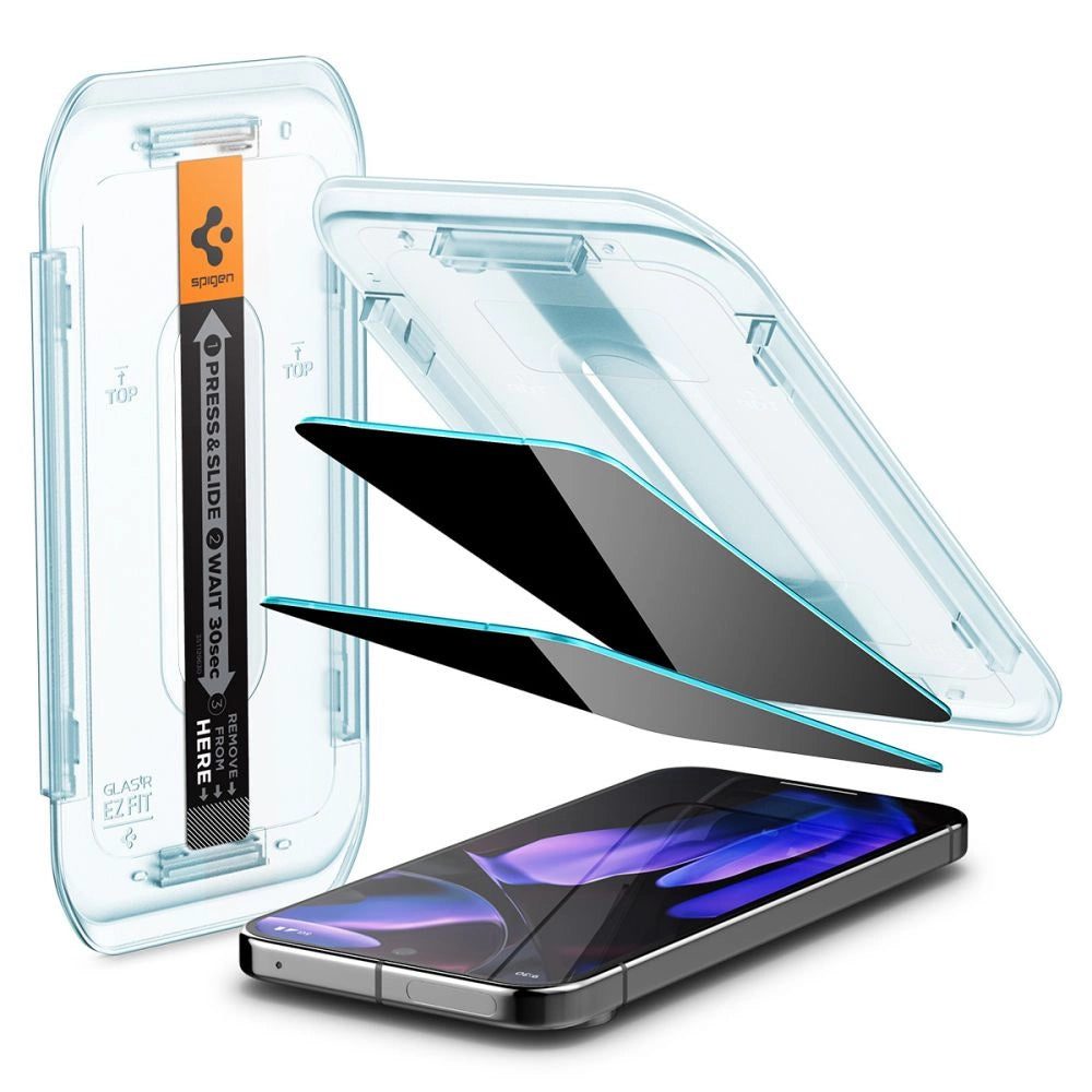 Szkło prywatyzujące Spigen Glas.TR "Ez Fit" na Google Pixel 9 / 9 Pro – zdjęcie 2