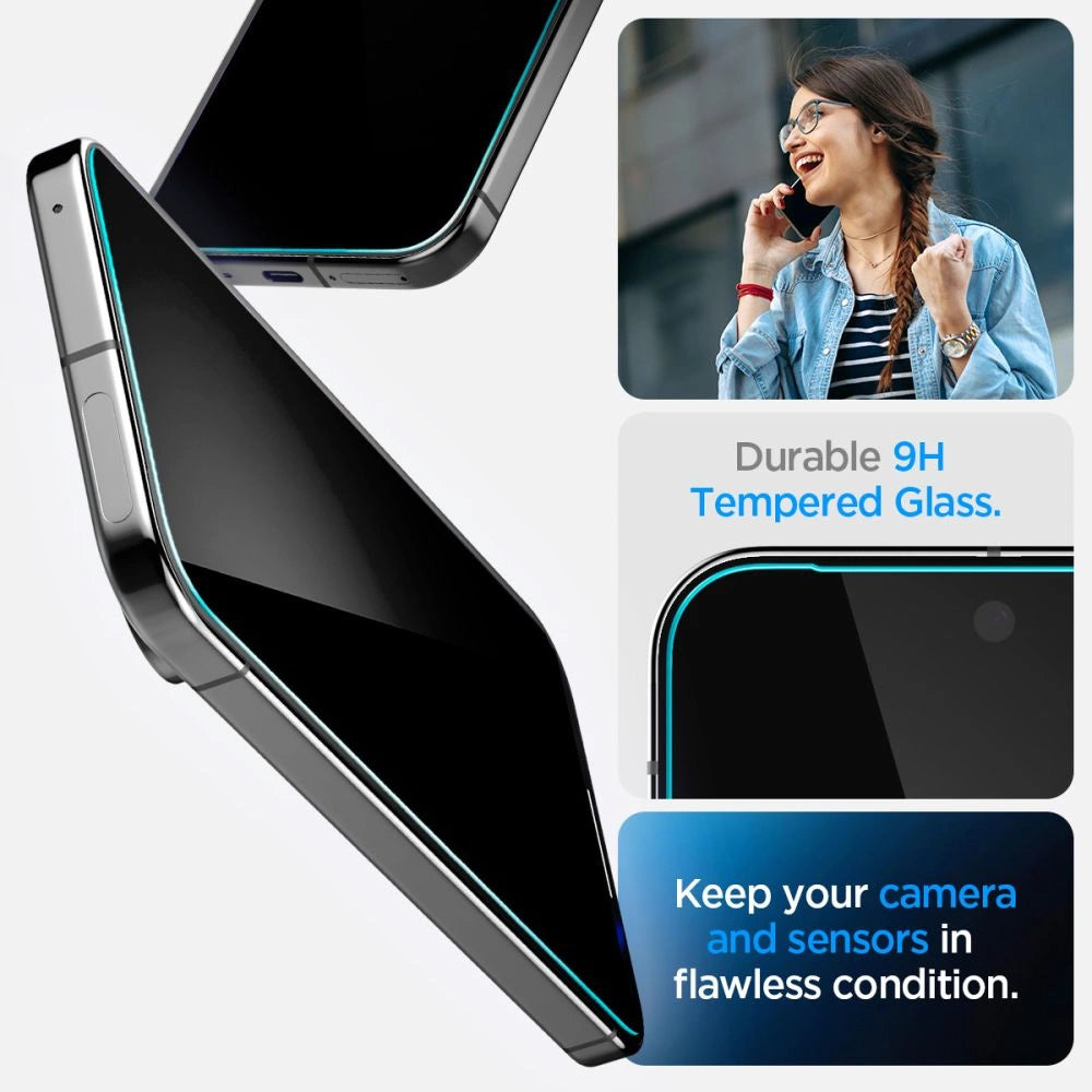 Szkło prywatyzujące Spigen Glas.TR "Ez Fit" na Google Pixel 9 / 9 Pro – zdjęcie 8