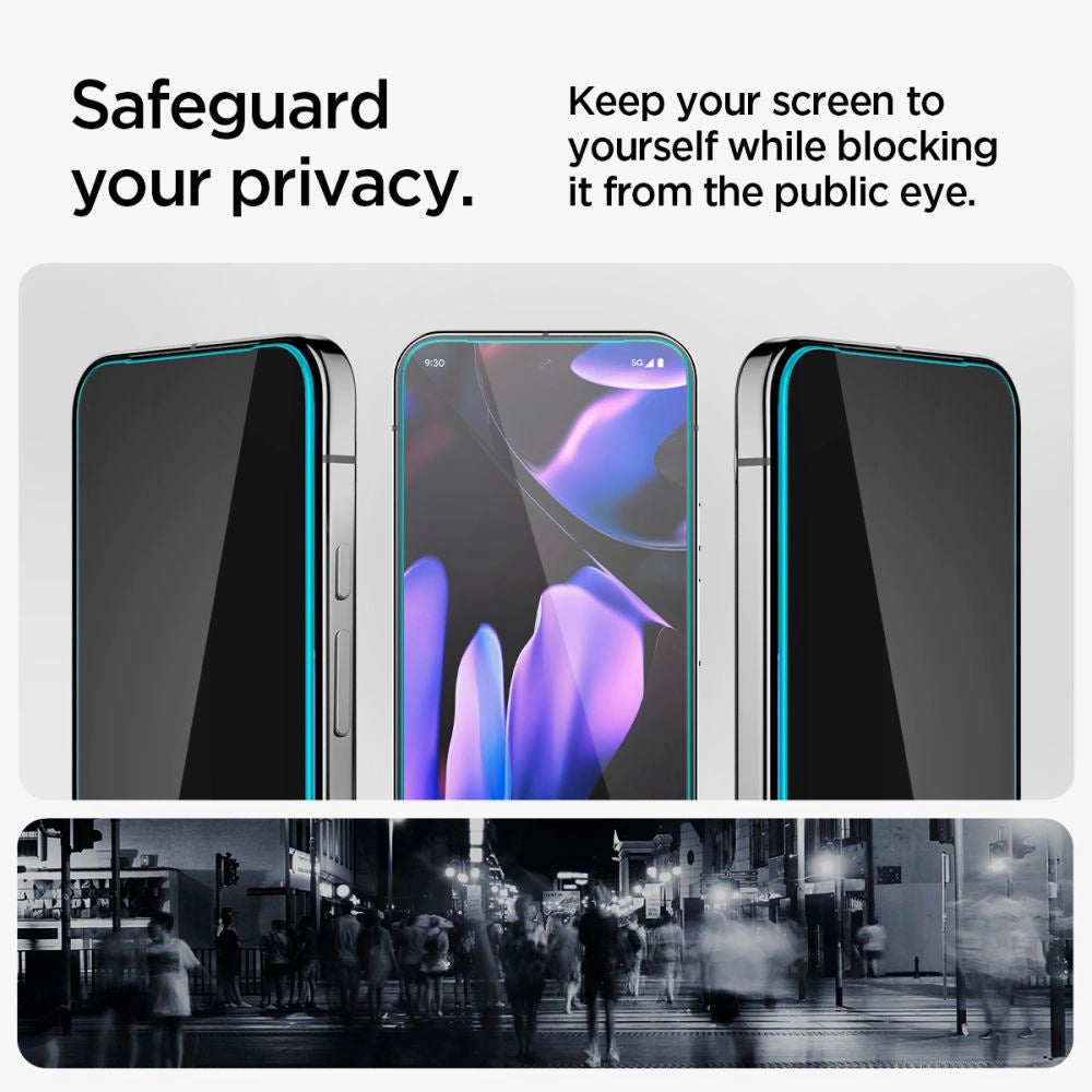 Szkło prywatyzujące Spigen Glas.TR "Ez Fit" na Google Pixel 9 / 9 Pro – zdjęcie 9