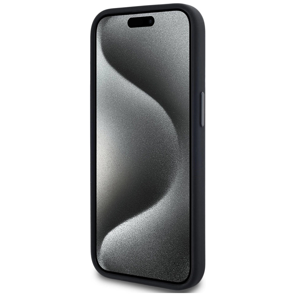 Etui Karl Lagerfeld Silicone Shadow Metal Initial do iPhone 15 czarny – zdjęcie 5
