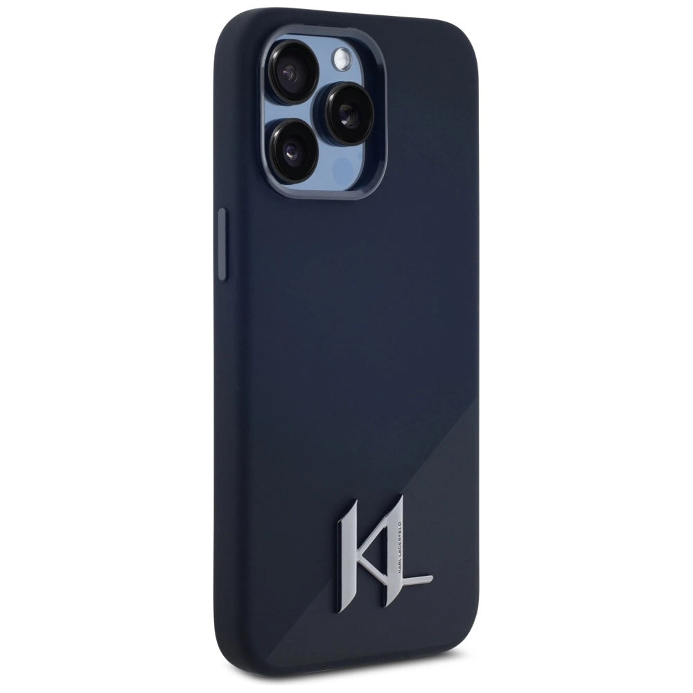 Etui Karl Lagerfeld Silicone Shadow Metal do iPhone 15 Pro Max czarny – zdjęcie 4