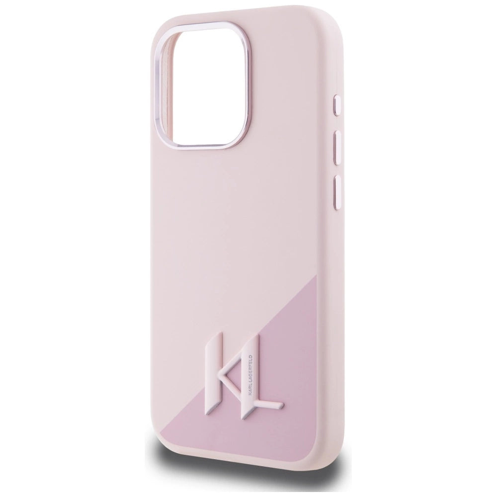 Etui Karl Lagerfeld Silicone Shadow Metal do iPhone 15 Pro Max różowy – zdjęcie 6