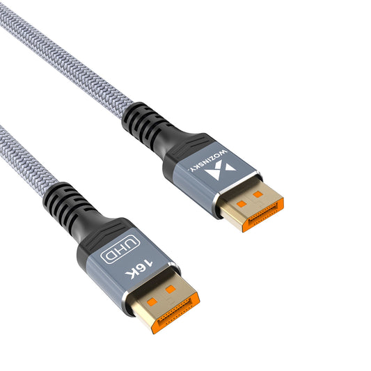 Kabel Wozinsky WPS-16AYL1S DisplayPort 2.1 80 Gb/s 16K@60Hz - czarny