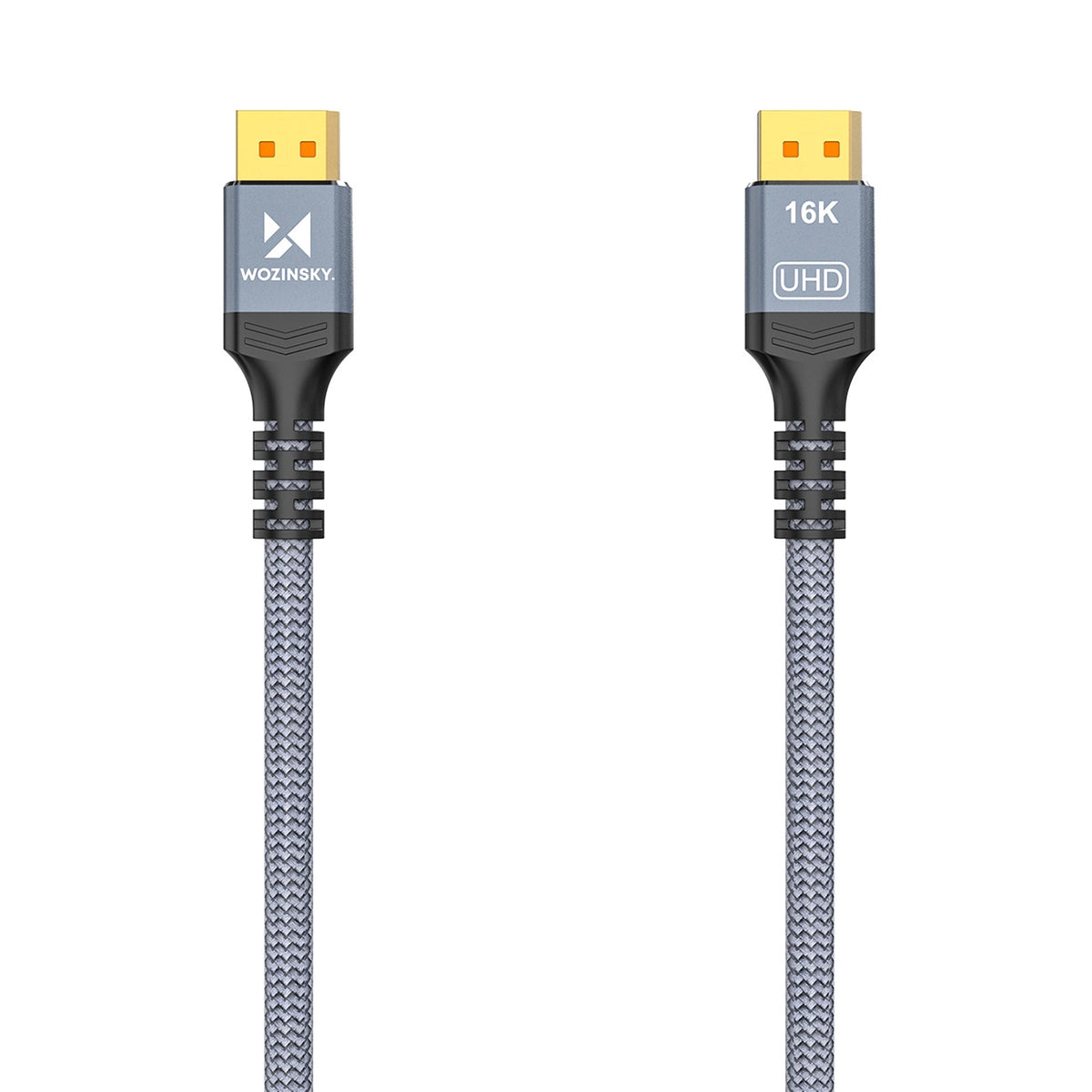 Kabel Wozinsky WPS-16AYL2S DisplayPort 2.1 80 Gb/s 16K@60Hz - czarny – zdjęcie 2