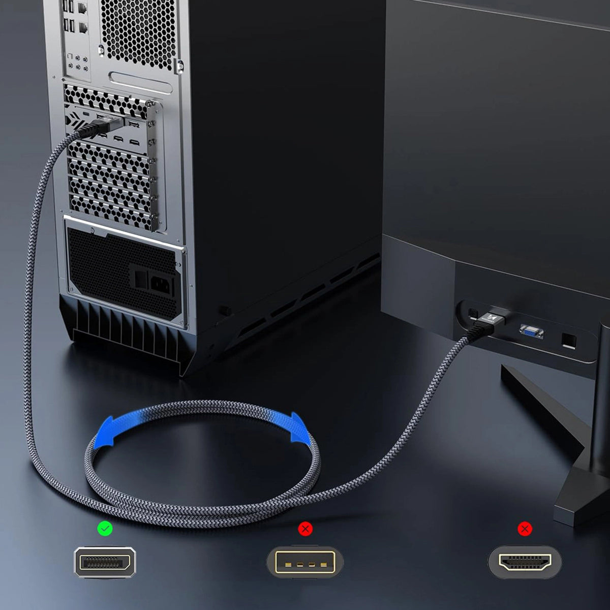 Kabel Wozinsky WPS-16AYL2S DisplayPort 2.1 80 Gb/s 16K@60Hz - czarny – zdjęcie 11