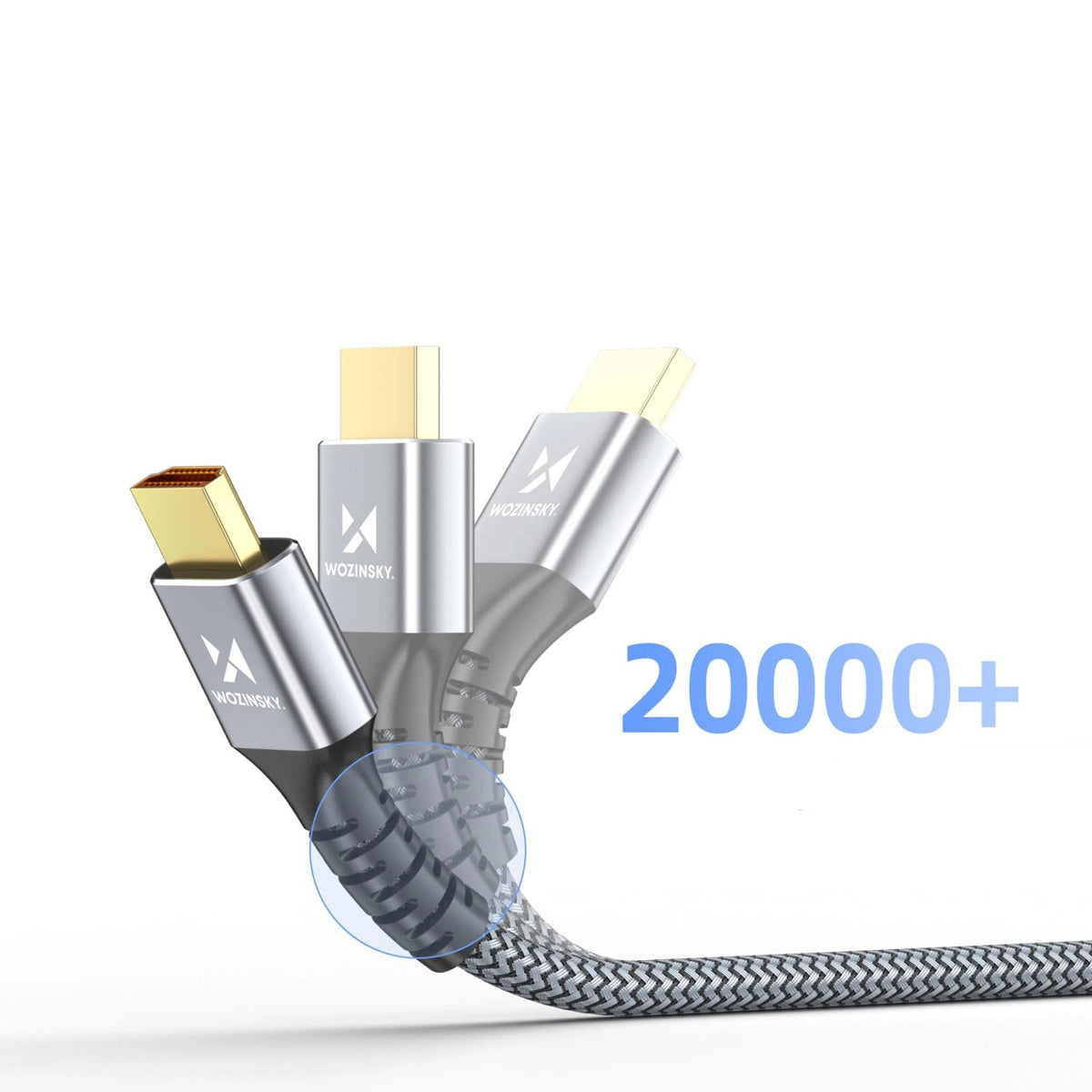 Kabel Wozinsky WPS-16AYL2S DisplayPort 2.1 80 Gb/s 16K@60Hz - czarny – zdjęcie 6