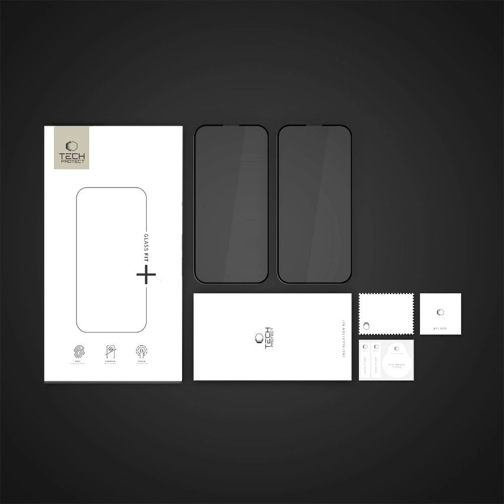 Szkło hartowane na iPhone 17e / 16e / 14 / 13 Pro / 13 - czarne – zdjęcie 5