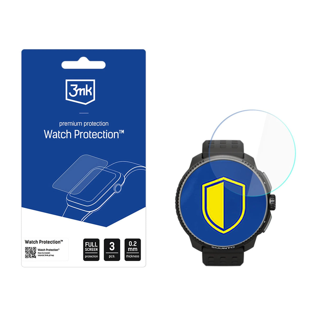 Szkło na ekran smartwatcha 3mk Watch Protection na Suunto Race All (49mm)