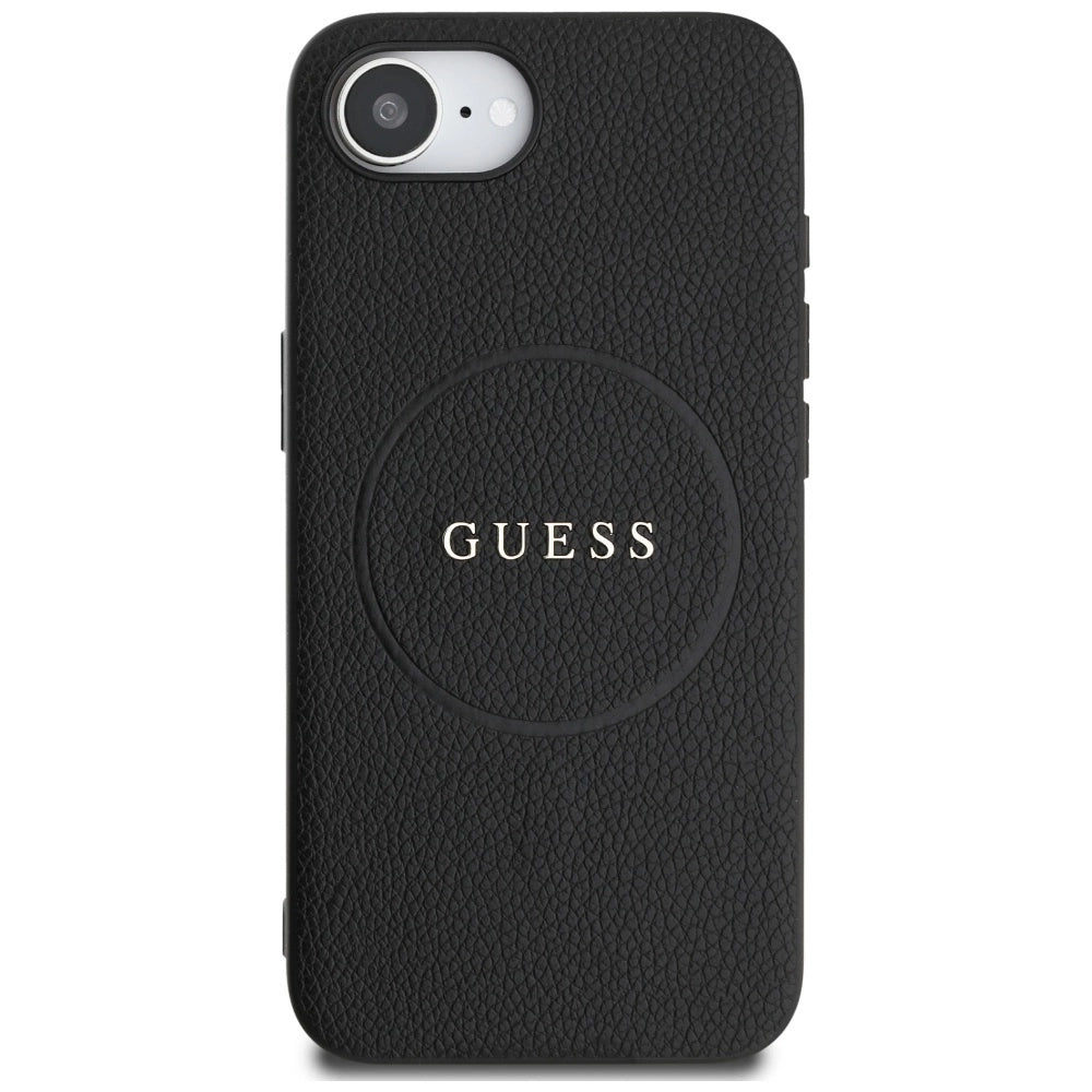 Etui Guess PU Grained Classic Logo z MagSafe na iPhone 16e - czarne – zdjęcie 3