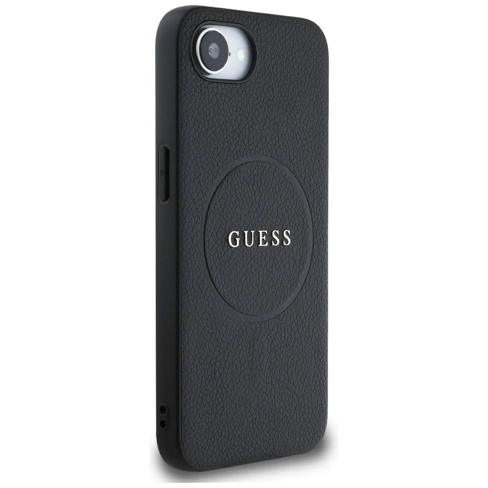 Etui Guess PU Grained Classic Logo z MagSafe na iPhone 16e - czarne – zdjęcie 4