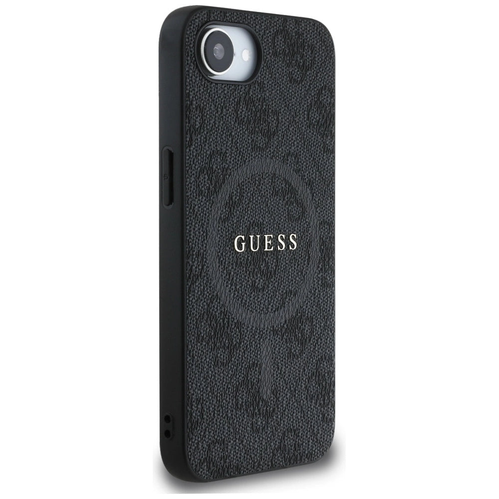Etui Guess PU Leather 4G Colored Ring z MagSafe na iPhone 16e - czarne – zdjęcie 4
