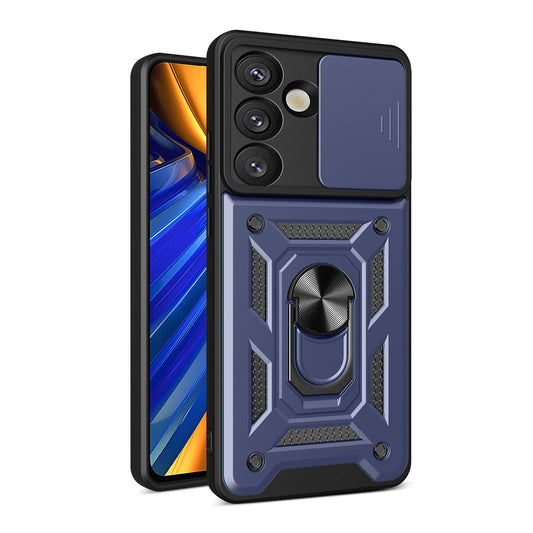 Pancerne etui Hybrid Armor na Samsung Galaxy S25 Edge - niebieskie