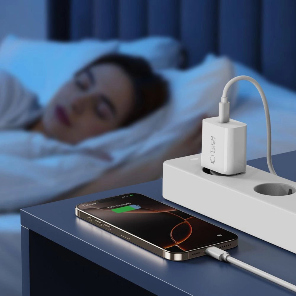 Ładowarka sieciowa Tech-Protect NC20W PD20W USB-C z kablem USB-C - biała – zdjęcie 10